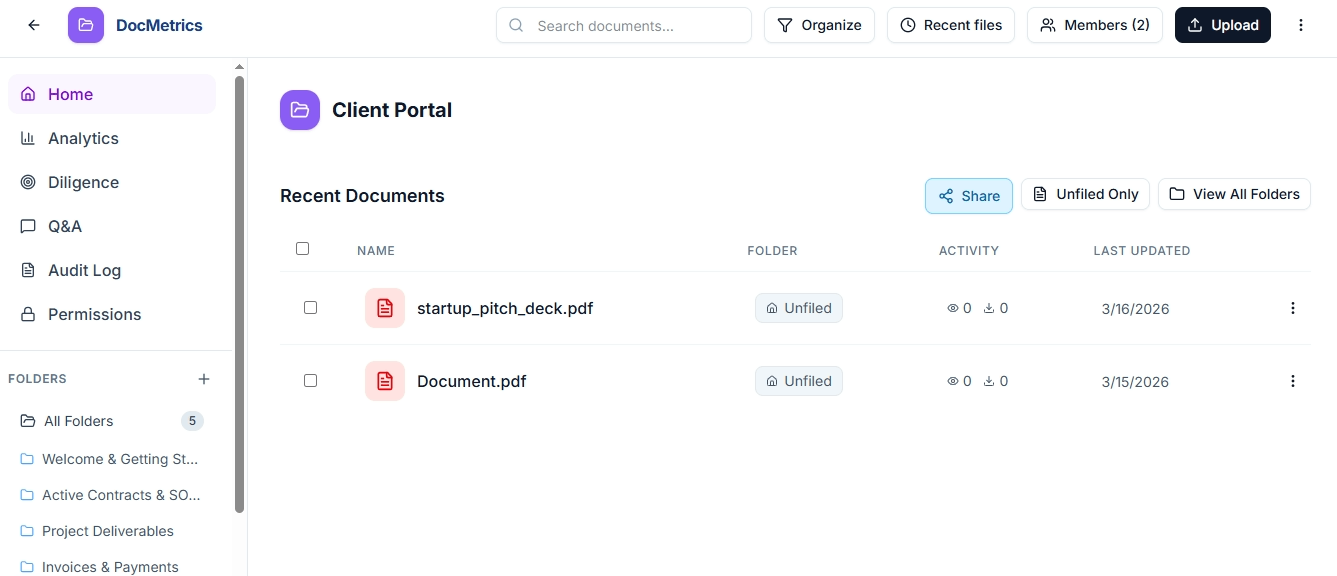 Create a Data Room