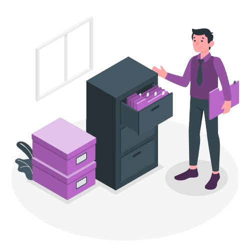 Branded client space with organized document folders